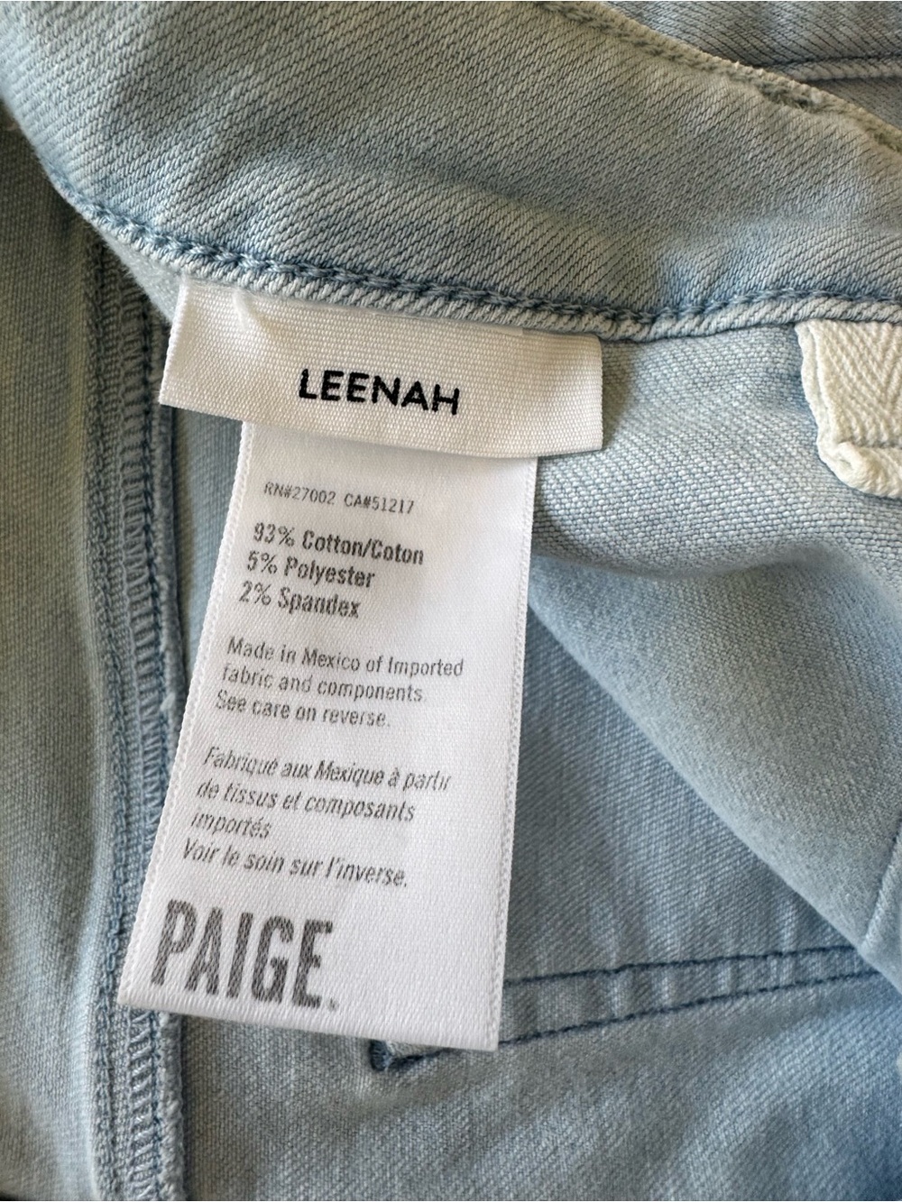 PAIGE Light Blue High-Rise Wide Leg Jeans - Picture 7 of 10